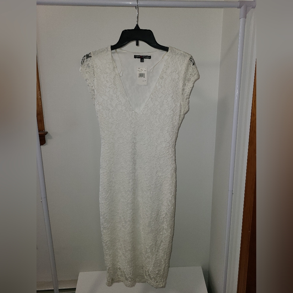 White Lace Bodycon Dress